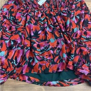 Entry Floral Blouse - Red and Pink